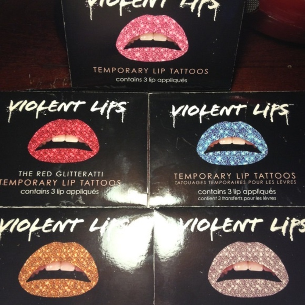 Violent Lips Temporary Lip Tattoos $5 per pack